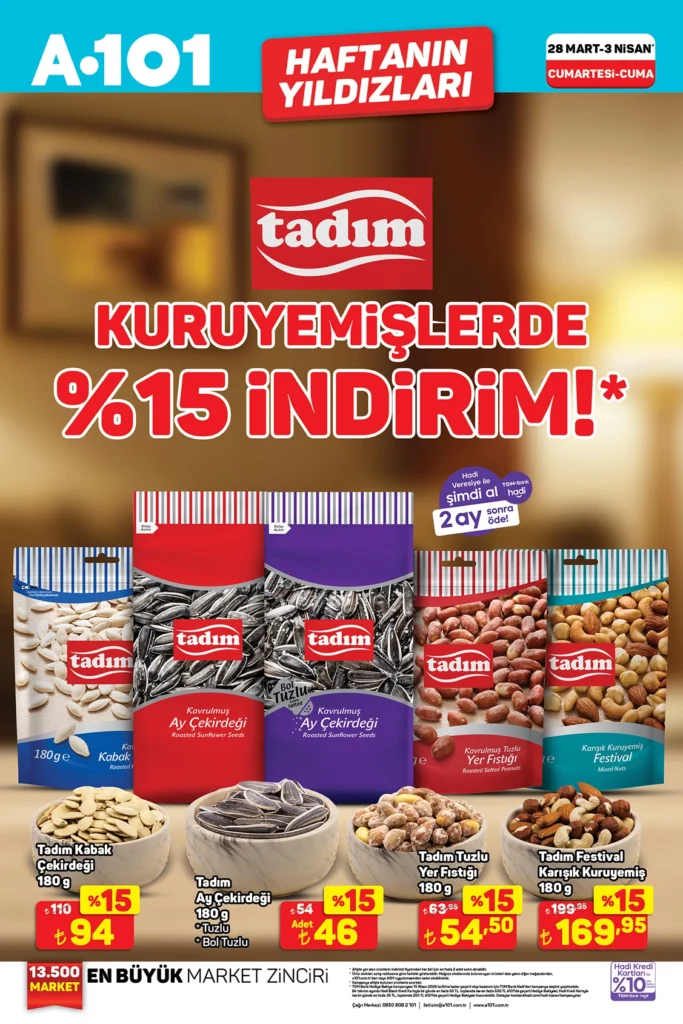 a101-tadim-kuruyemis-indirim-683x1024 A101 28 Mart – 3 Nisan Aktüel Ürünler Kataloğu | Haftanın Yıldızları ve İndirimler