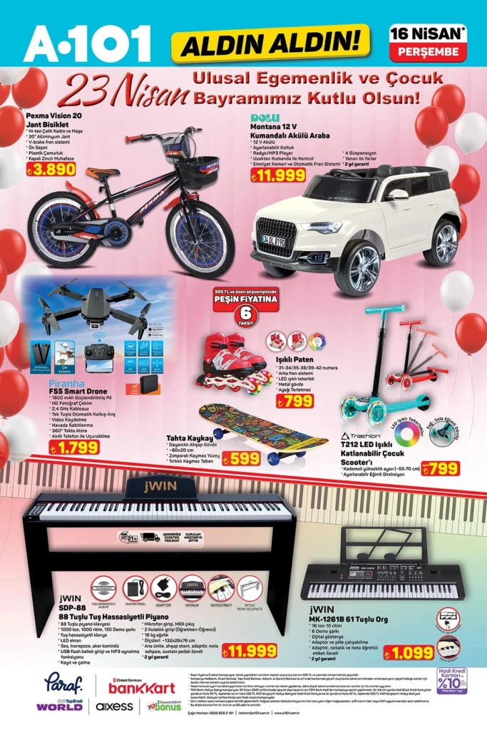 a101-cocuk-urunleri-23-nisan-oyuncak-5-683x1024 A101 16 Nisan 2026 Aktüel Ürünler | 23 Nisan Özel İndirimleri | Samsung, Onvo, Kiwi, Piranha Fırsatları